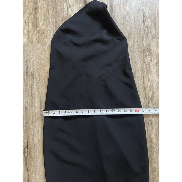 Zara midi black dress one-shoulder with a strap and a low back Size Medium - Picture 6 of 7